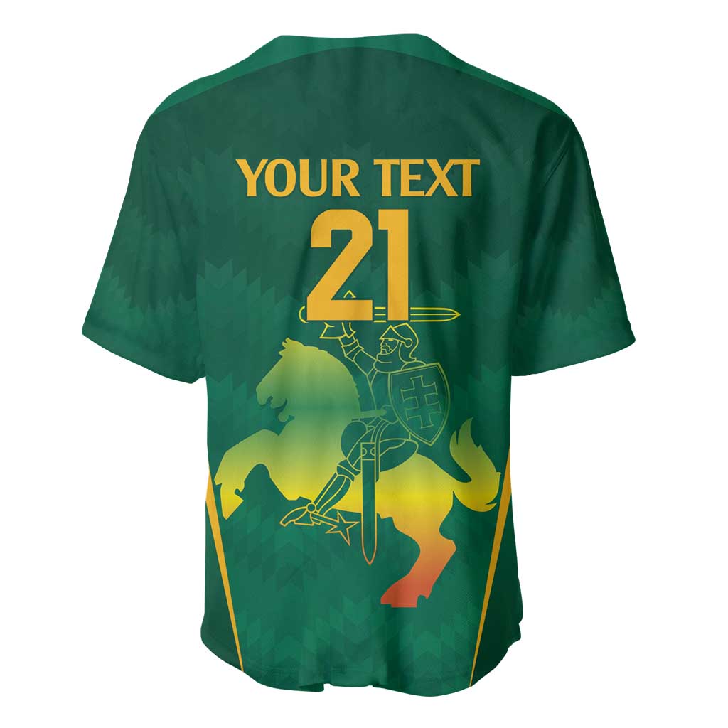 Lithuania Rugby Custom Baseball Jersey Lietuvos Nacionaline Regbio Sąjungos Komanda LT9 - Wonder Print Shop