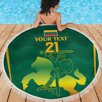 Lithuania Rugby Custom Beach Blanket Lietuvos Nacionaline Regbio Sąjungos Komanda LT9 - Wonder Print Shop