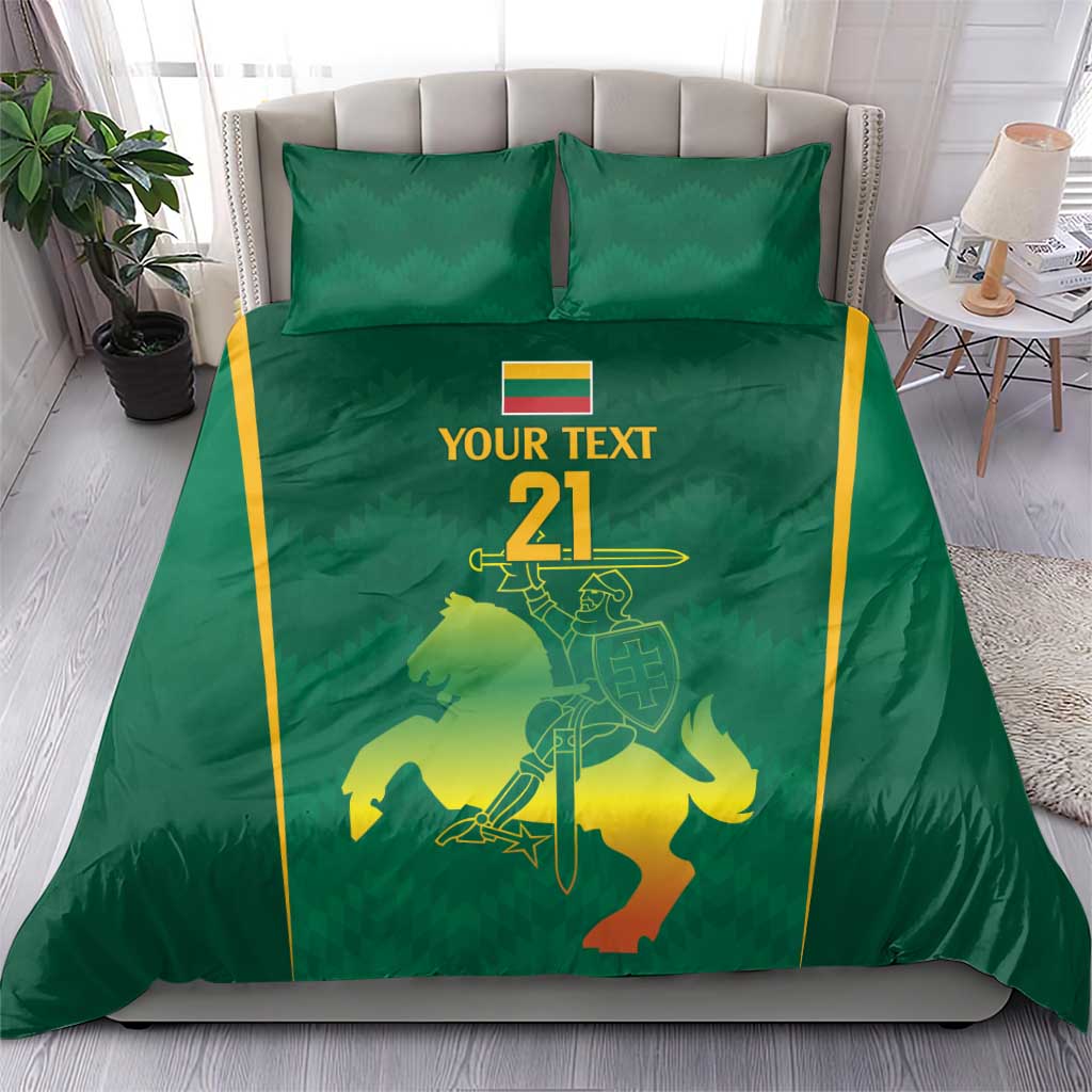 Lithuania Rugby Custom Bedding Set Lietuvos Nacionaline Regbio Sąjungos Komanda LT9 - Wonder Print Shop