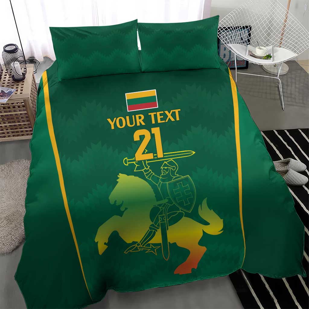 Lithuania Rugby Custom Bedding Set Lietuvos Nacionaline Regbio Sąjungos Komanda LT9 - Wonder Print Shop