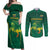 Lithuania Rugby Custom Couples Matching Off Shoulder Maxi Dress and Long Sleeve Button Shirt Lietuvos Nacionaline Regbio Sąjungos Komanda LT9 - Wonder Print Shop