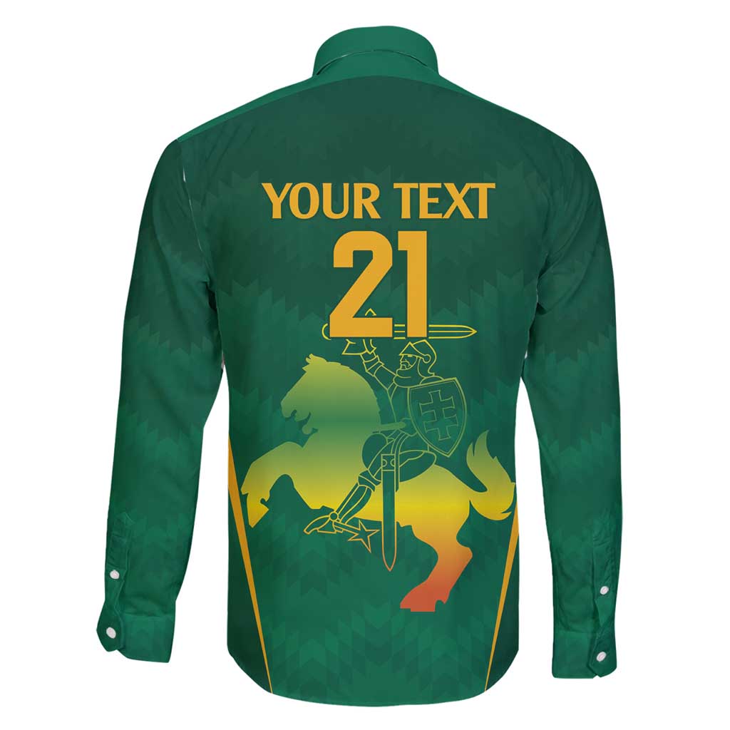 Lithuania Rugby Custom Family Matching Off Shoulder Short Dress and Hawaiian Shirt Lietuvos Nacionaline Regbio Sąjungos Komanda LT9 - Wonder Print Shop