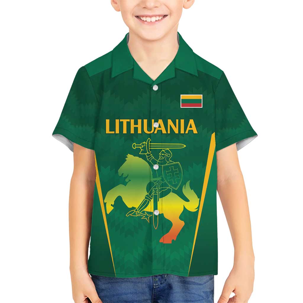 Lithuania Rugby Custom Family Matching Puletasi and Hawaiian Shirt Lietuvos Nacionaline Regbio Sąjungos Komanda - Wonder Print Shop