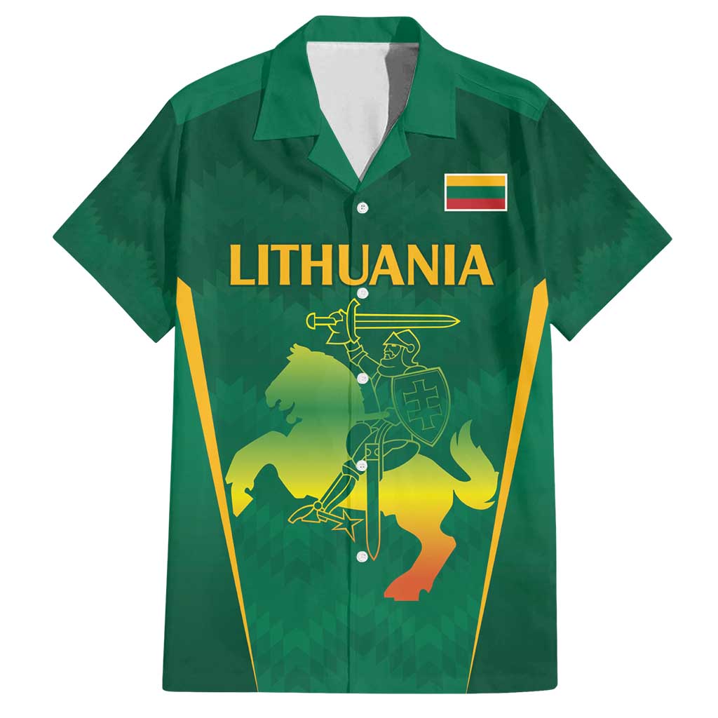 Lithuania Rugby Custom Family Matching Summer Maxi Dress and Hawaiian Shirt Lietuvos Nacionaline Regbio Sąjungos Komanda - Wonder Print Shop