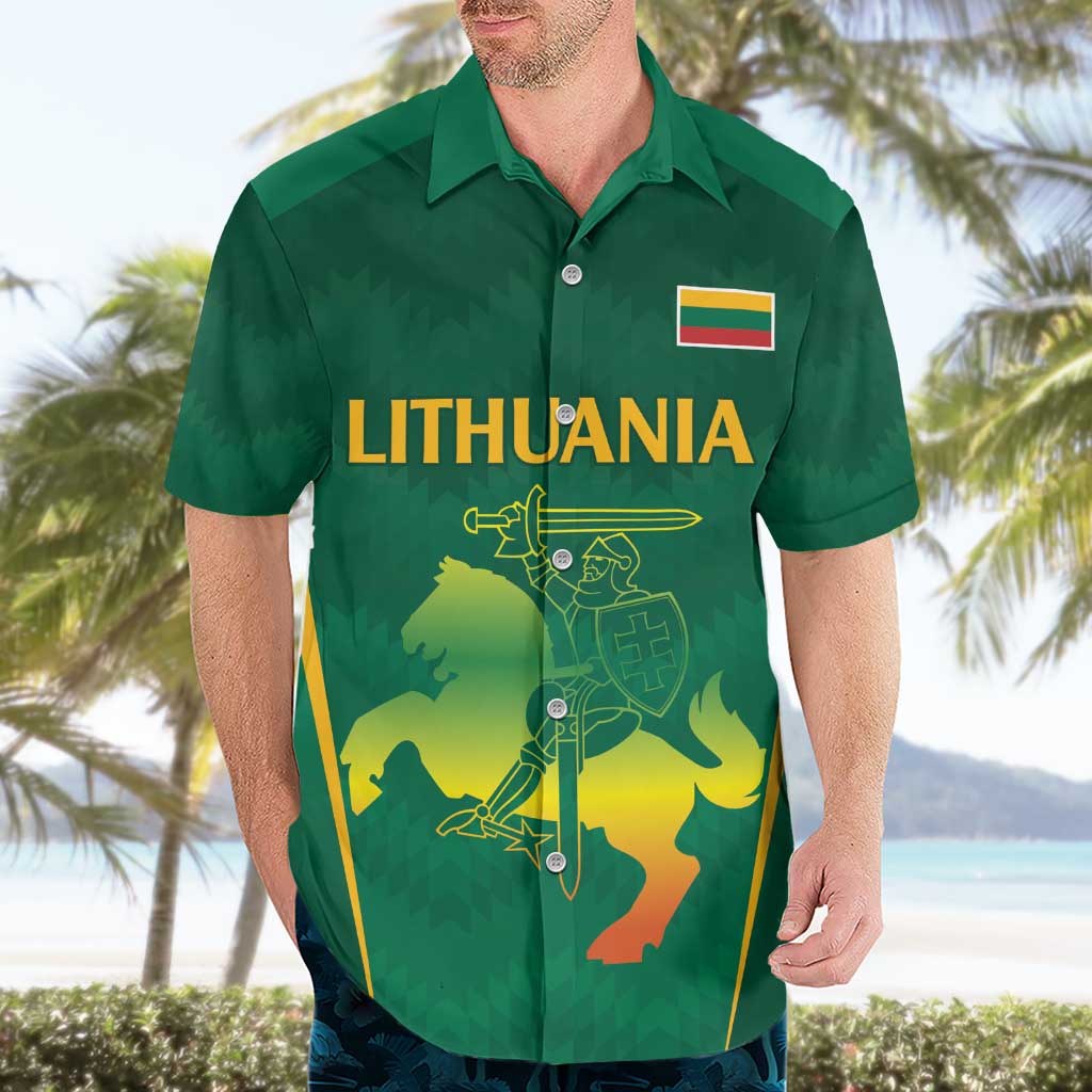Lithuania Rugby Custom Hawaiian Shirt Lietuvos Nacionaline Regbio Sąjungos Komanda - Wonder Print Shop