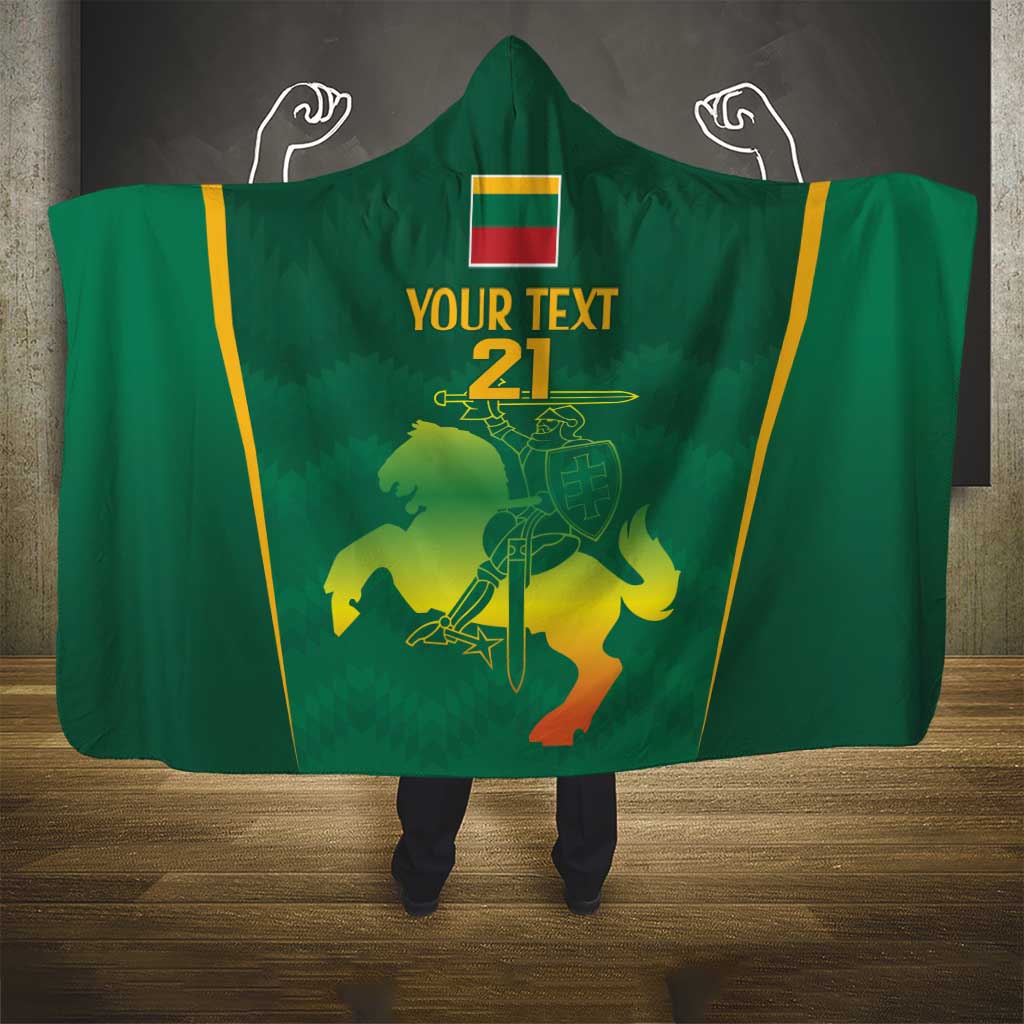 Lithuania Rugby Custom Hooded Blanket Lietuvos Nacionaline Regbio Sąjungos Komanda