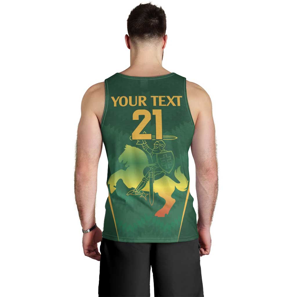 Lithuania Rugby Custom Men Tank Top Lietuvos Nacionaline Regbio Sąjungos Komanda - Wonder Print Shop