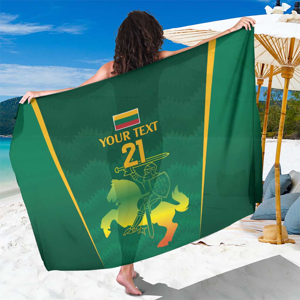 Lithuania Rugby Custom Sarong Lietuvos Nacionaline Regbio Sąjungos Komanda - Wonder Print Shop