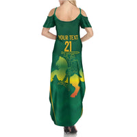 Lithuania Rugby Custom Summer Maxi Dress Lietuvos Nacionaline Regbio Sąjungos Komanda - Wonder Print Shop