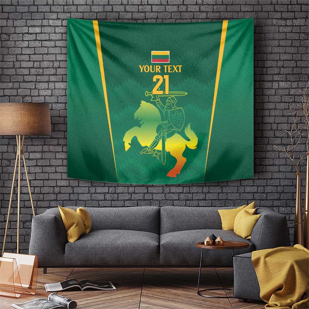 Lithuania Rugby Custom Tapestry Lietuvos Nacionaline Regbio Sąjungos Komanda - Wonder Print Shop