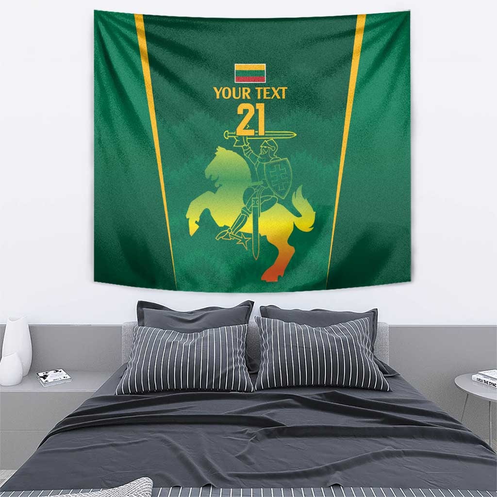 Lithuania Rugby Custom Tapestry Lietuvos Nacionaline Regbio Sąjungos Komanda - Wonder Print Shop
