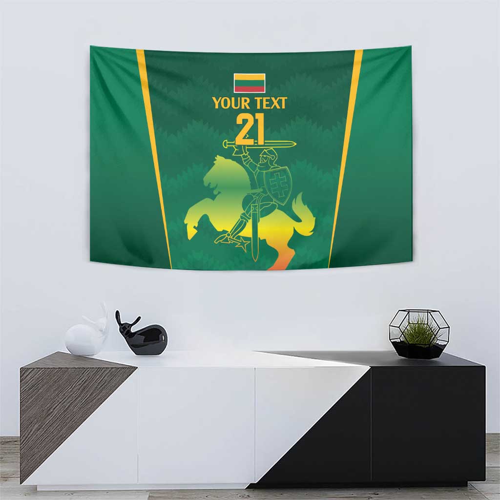 Lithuania Rugby Custom Tapestry Lietuvos Nacionaline Regbio Sąjungos Komanda - Wonder Print Shop