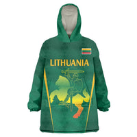 Lithuania Rugby Custom Wearable Blanket Hoodie Lietuvos Nacionaline Regbio Sąjungos Komanda - Wonder Print Shop