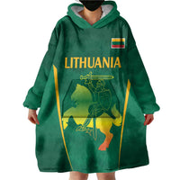 Lithuania Rugby Custom Wearable Blanket Hoodie Lietuvos Nacionaline Regbio Sąjungos Komanda - Wonder Print Shop