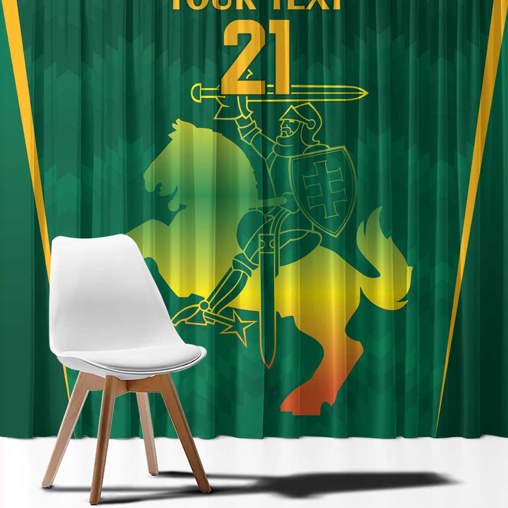 Lithuania Rugby Custom Window Curtain Lietuvos Nacionaline Regbio Sąjungos Komanda - Wonder Print Shop