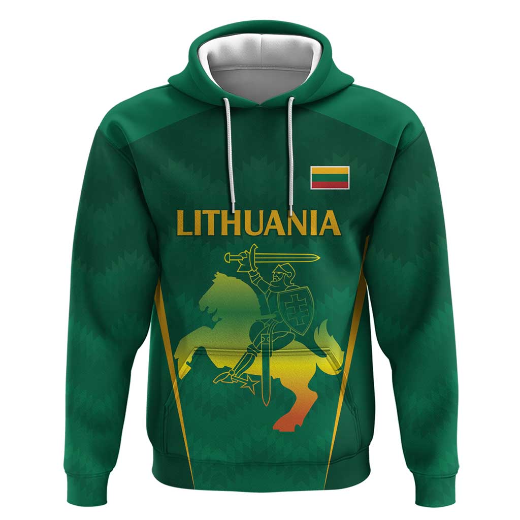Lithuania Rugby Custom Zip Hoodie Lietuvos Nacionaline Regbio Sąjungos Komanda - Wonder Print Shop