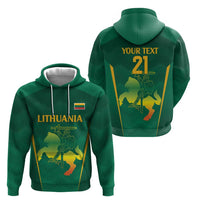 Lithuania Rugby Custom Zip Hoodie Lietuvos Nacionaline Regbio Sąjungos Komanda - Wonder Print Shop