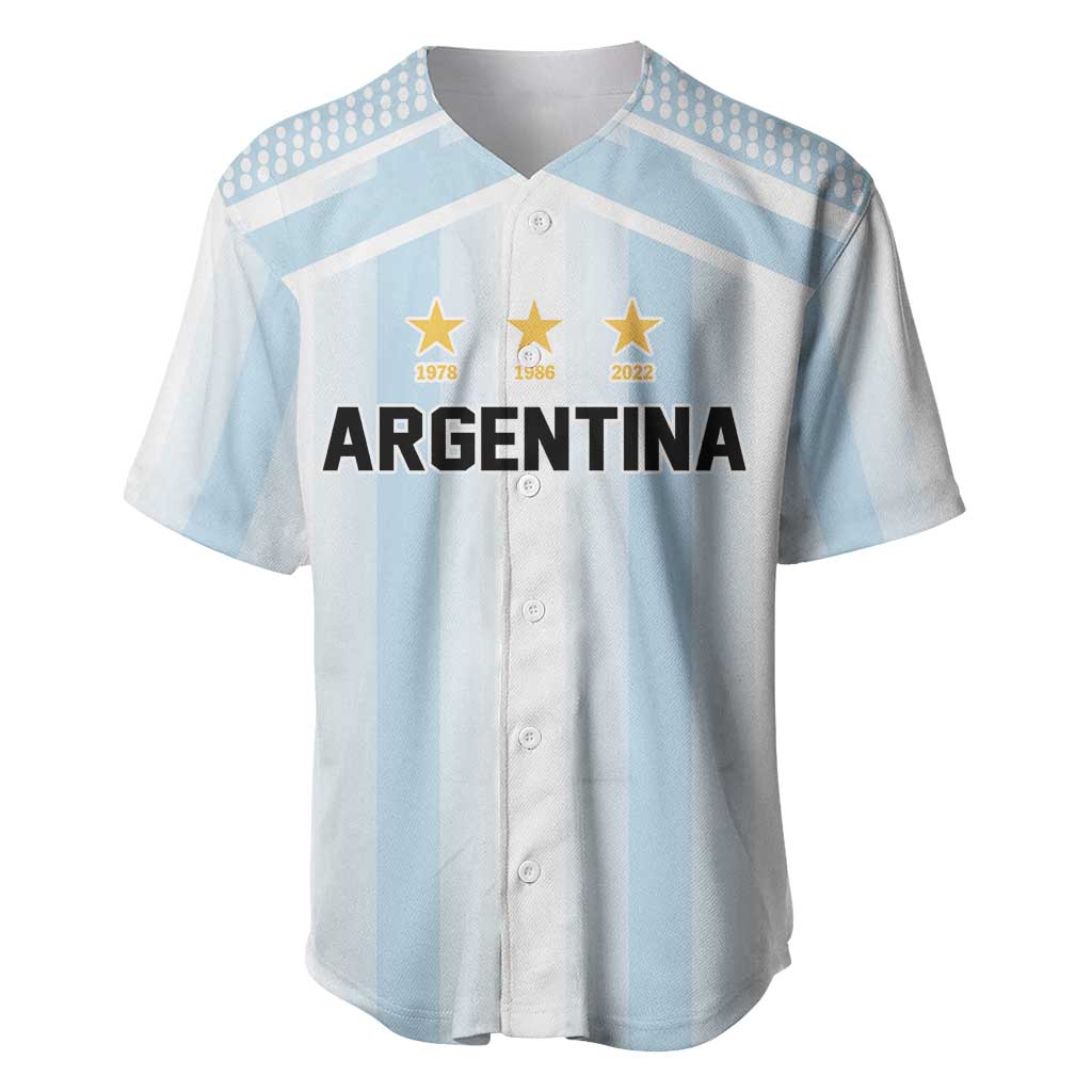 Vamos Argentina WC26 Custom Baseball Jersey Vamos Argentina History Champions Blue - Wonder Print Shop