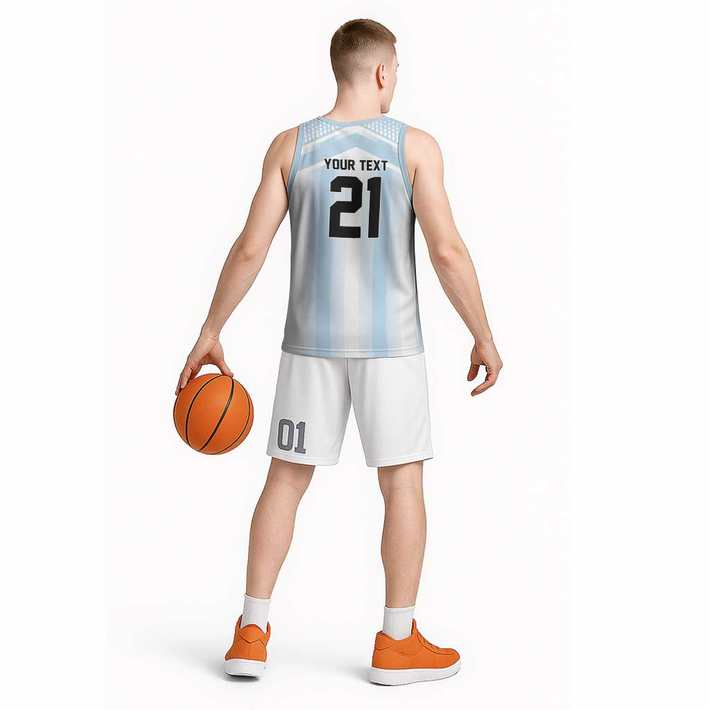 Vamos Argentina WC26 Custom Basketball Jersey Vamos Argentina History Champions Blue - Wonder Print Shop