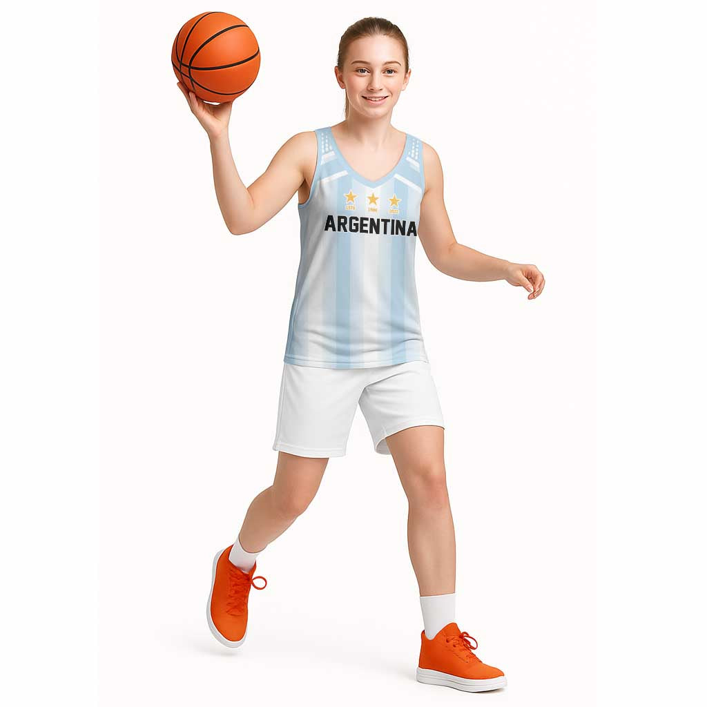 Vamos Argentina WC26 Custom Basketball Jersey Vamos Argentina History Champions Blue - Wonder Print Shop