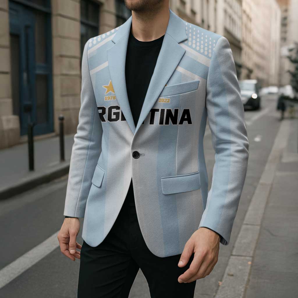Vamos Argentina WC26 Custom Blazer Vamos Argentina History Champions Blue - Wonder Print Shop