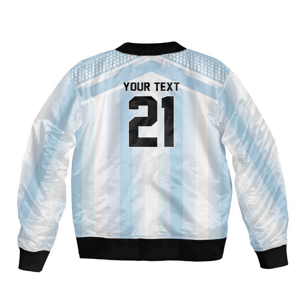 Vamos Argentina WC26 Custom Bomber Jacket Vamos Argentina History Champions Blue - Wonder Print Shop