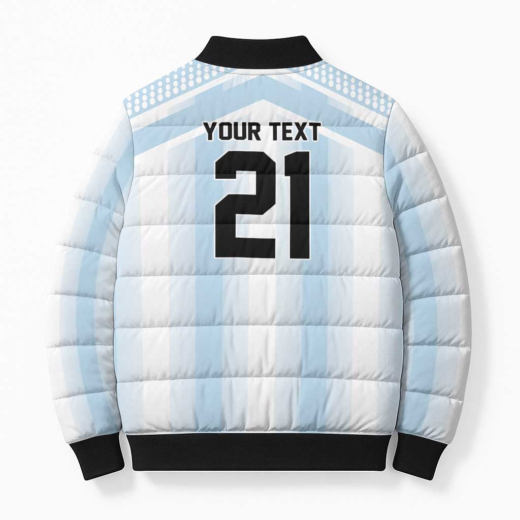 Vamos Argentina WC26 Custom Bomber Puffer Jacket Vamos Argentina History Champions Blue - Wonder Print Shop