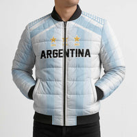 Vamos Argentina WC26 Custom Bomber Puffer Jacket Vamos Argentina History Champions Blue - Wonder Print Shop
