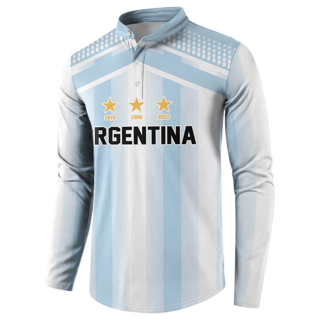 Vamos Argentina WC26 Custom Button Sweatshirt Vamos Argentina History Champions Blue - Wonder Print Shop
