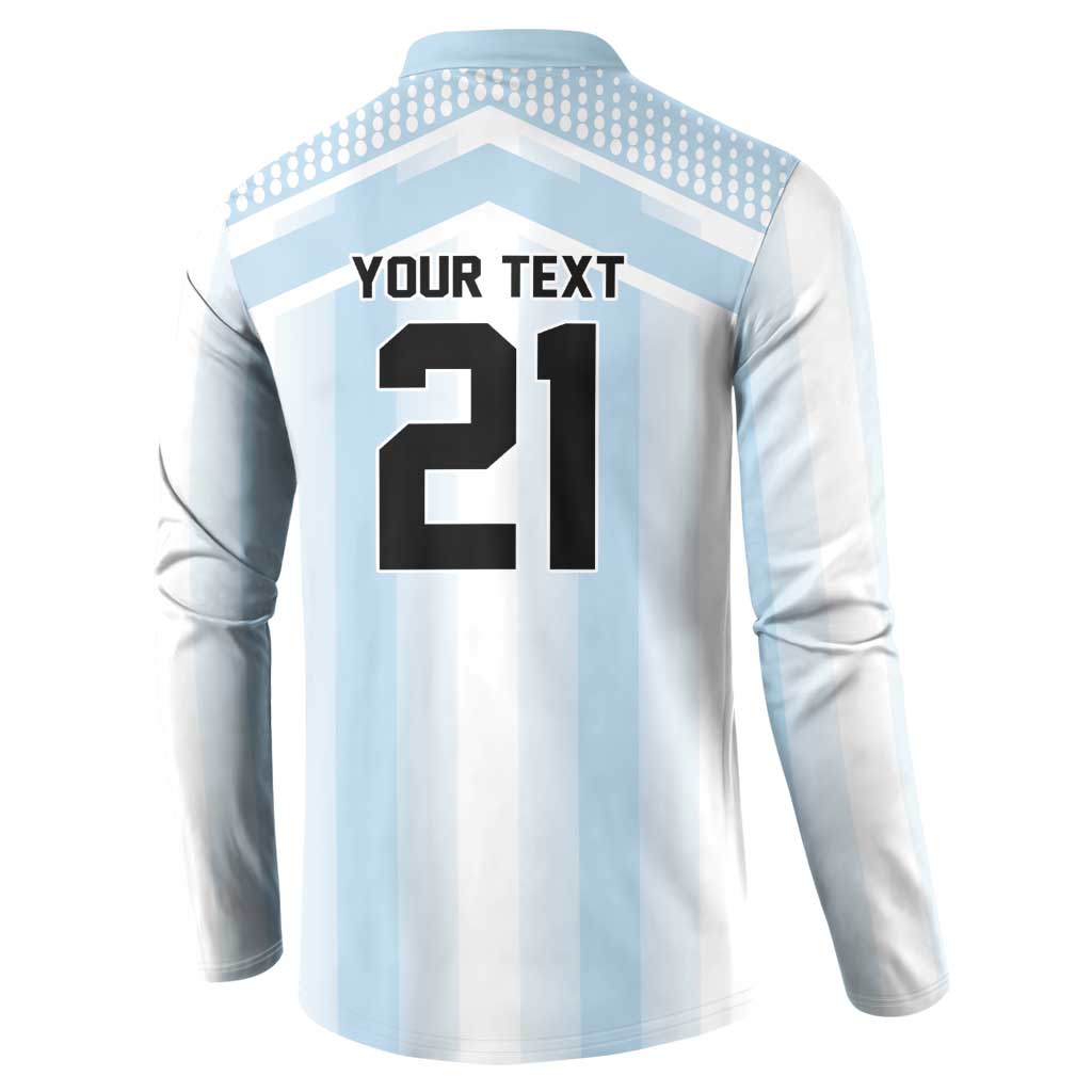Vamos Argentina WC26 Custom Button Sweatshirt Vamos Argentina History Champions Blue - Wonder Print Shop
