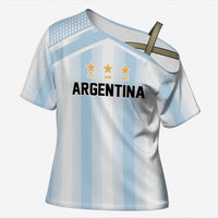 Vamos Argentina WC26 Custom Cross Shoulder Shirt Vamos Argentina History Champions Blue - Wonder Print Shop