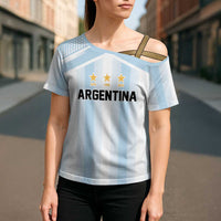 Vamos Argentina WC26 Custom Cross Shoulder Shirt Vamos Argentina History Champions Blue - Wonder Print Shop