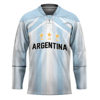 Vamos Argentina WC26 Custom Hockey Jersey Vamos Argentina History Champions Blue - Wonder Print Shop