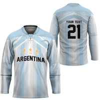 Vamos Argentina WC26 Custom Hockey Jersey Vamos Argentina History Champions Blue - Wonder Print Shop