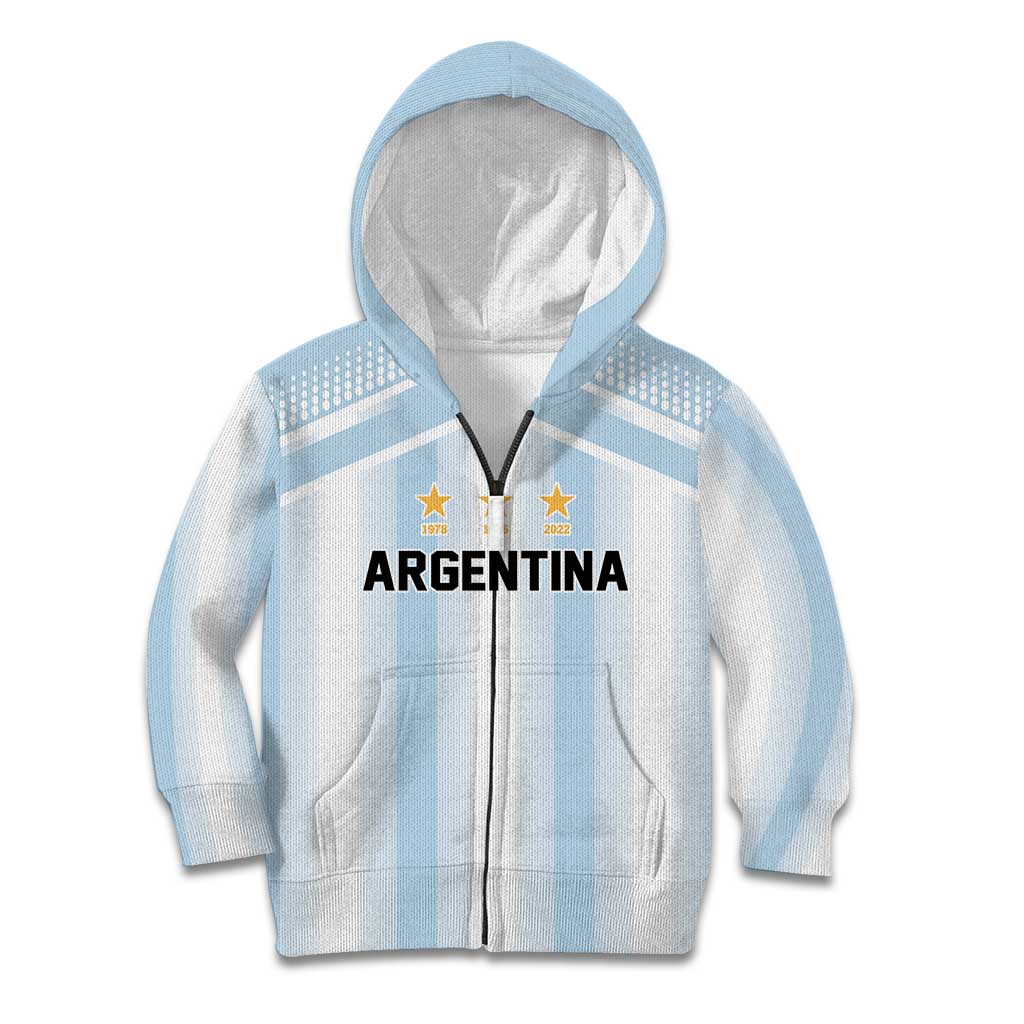 Vamos Argentina WC26 Custom Kid Hoodie Vamos Argentina History Champions Blue - Wonder Print Shop