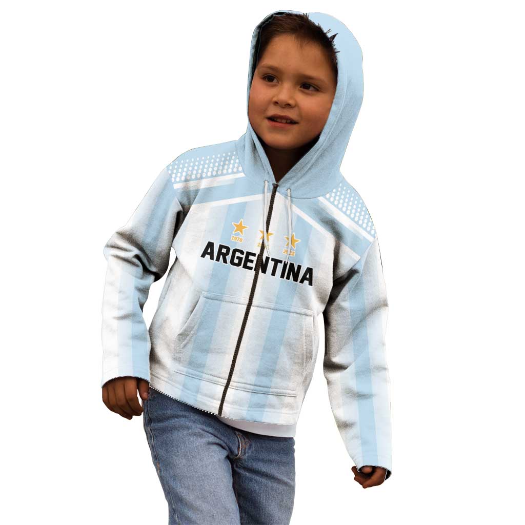 Vamos Argentina WC26 Custom Kid Hoodie Vamos Argentina History Champions Blue - Wonder Print Shop