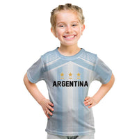 Vamos Argentina WC26 Custom Kid T Shirt Vamos Argentina History Champions Blue - Wonder Print Shop
