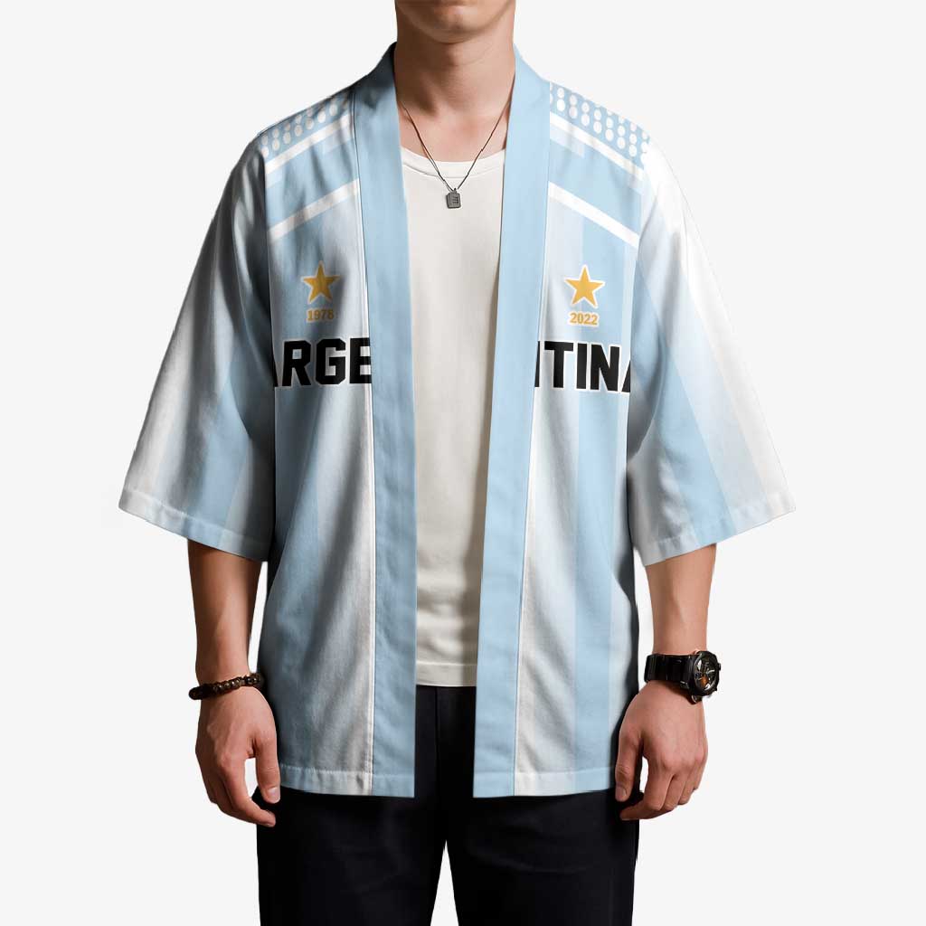 Vamos Argentina WC26 Custom Kimono Vamos Argentina History Champions Blue - Wonder Print Shop