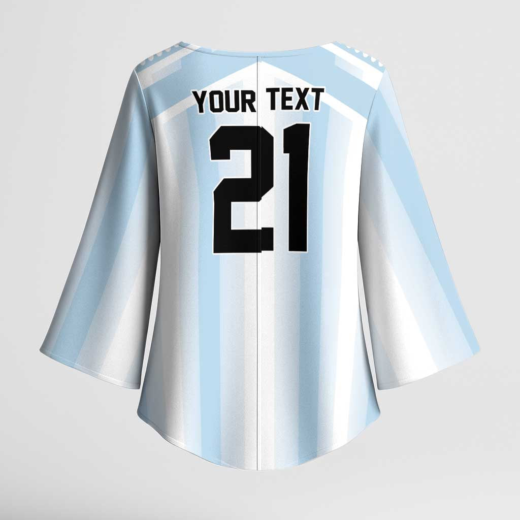Vamos Argentina WC26 Custom Kimono Sleeve Blouse Vamos Argentina History Champions Blue - Wonder Print Shop