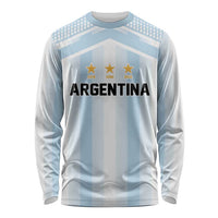 Vamos Argentina WC26 Custom Long Sleeve Shirt Vamos Argentina History Champions Blue - Wonder Print Shop