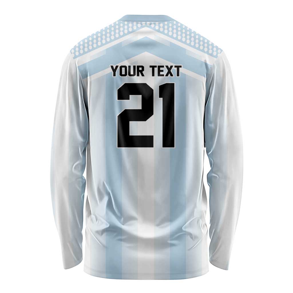Vamos Argentina WC26 Custom Long Sleeve Shirt Vamos Argentina History Champions Blue - Wonder Print Shop