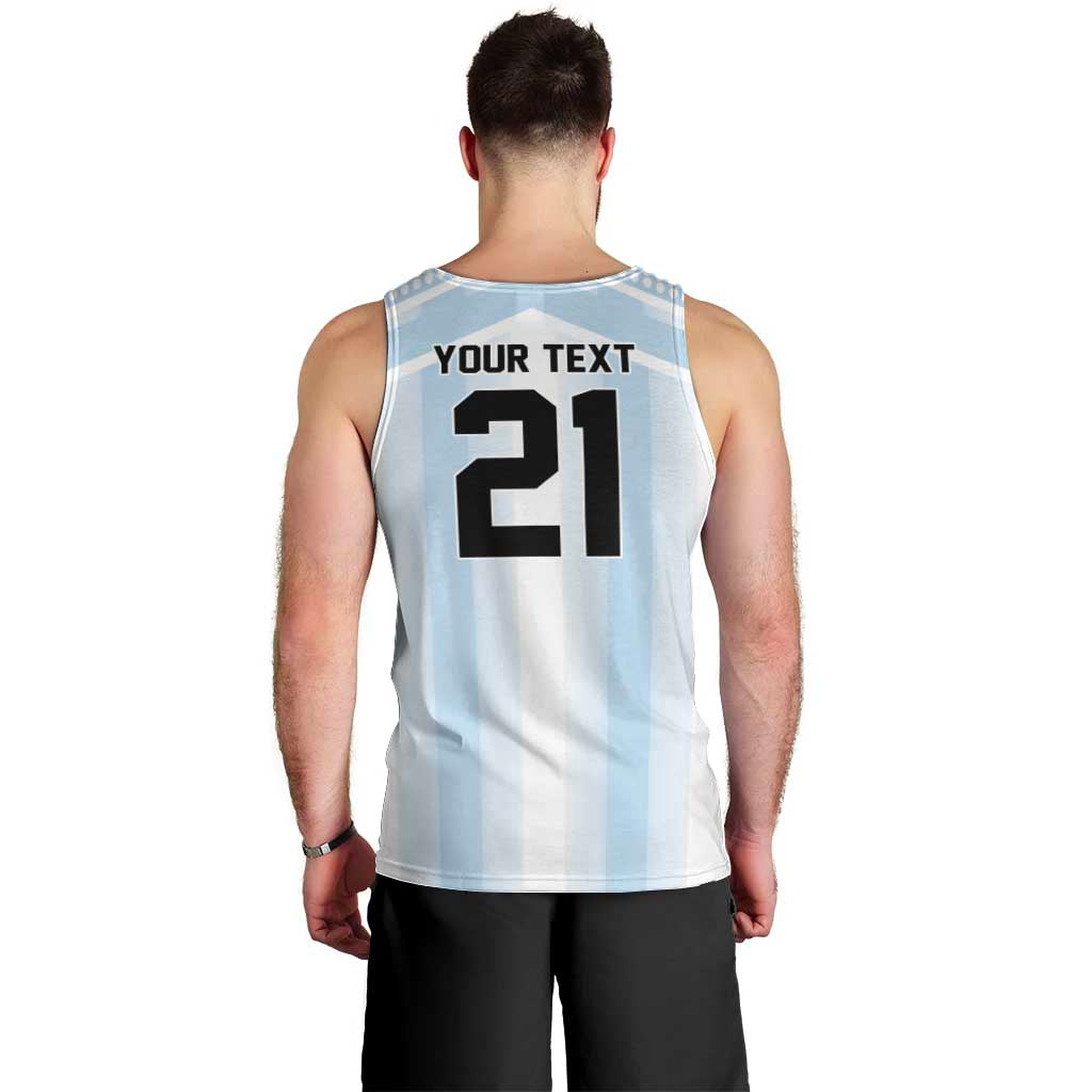 Vamos Argentina WC26 Custom Men Tank Top Vamos Argentina History Champions Blue - Wonder Print Shop