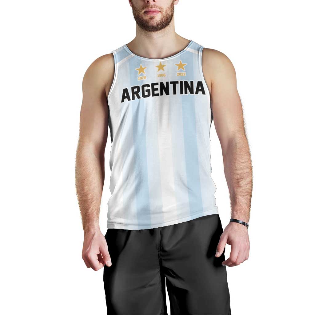 Vamos Argentina WC26 Custom Men Tank Top Vamos Argentina History Champions Blue - Wonder Print Shop
