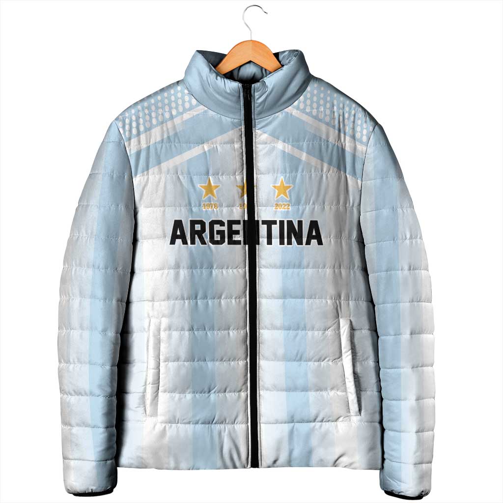 Vamos Argentina WC26 Custom Padded Jacket Vamos Argentina History Champions Blue - Wonder Print Shop