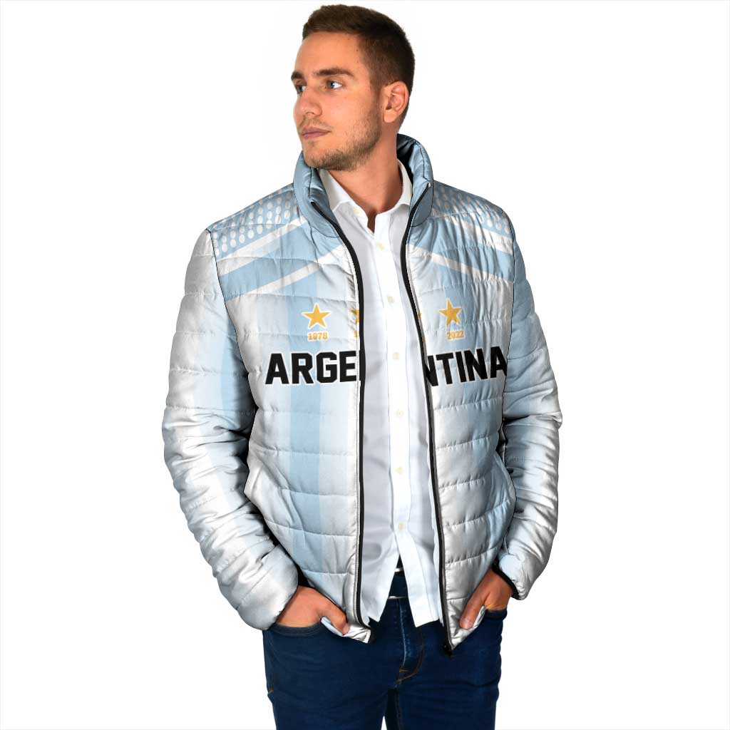 Vamos Argentina WC26 Custom Padded Jacket Vamos Argentina History Champions Blue - Wonder Print Shop