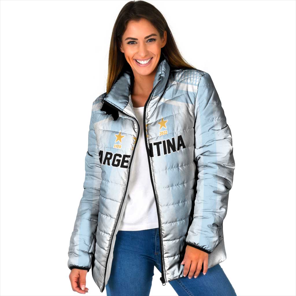 Vamos Argentina WC26 Custom Padded Jacket Vamos Argentina History Champions Blue - Wonder Print Shop