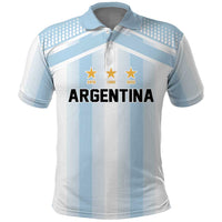 Vamos Argentina WC26 Custom Polo Shirt Vamos Argentina History Champions Blue - Wonder Print Shop