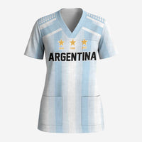 Vamos Argentina WC26 Custom Scrub Top Vamos Argentina History Champions Blue - Wonder Print Shop