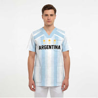 Vamos Argentina WC26 Custom Scrub Top Vamos Argentina History Champions Blue - Wonder Print Shop