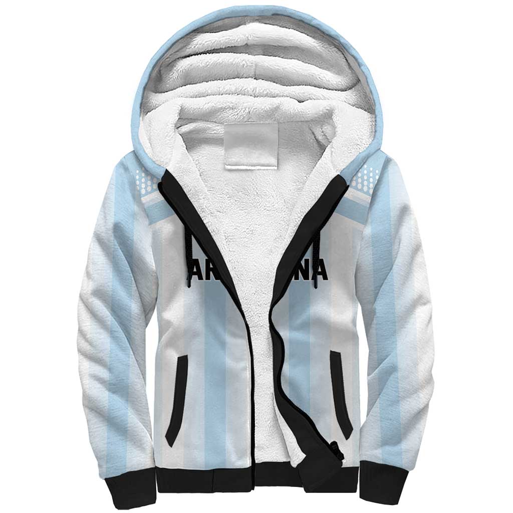 Vamos Argentina WC26 Custom Sherpa Hoodie Vamos Argentina History Champions Blue - Wonder Print Shop